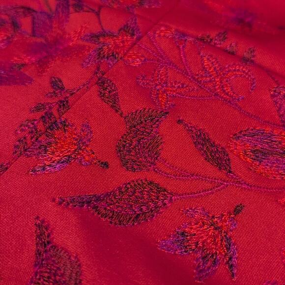 NWT Dress the Population red rouge Joyce embroidered mini dress size Medium - Picture 6 of 8